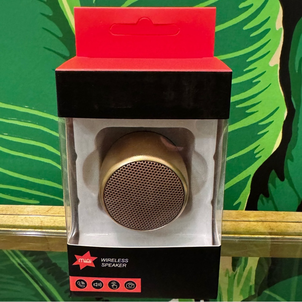 NWT Vista Shops Bluetooth Mini Speaker - Metallic Gold